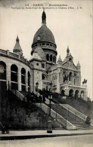 Ak Paris XVIII. Montmartre, Basilika Sacré-Coeur, Chateau d’Eau