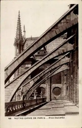 Ak Paris IV Ile de la Cité, Kathedrale Notre-Dame, Strebepfeiler