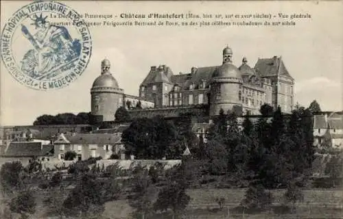 Ak Hautefort Dordogne, Schloss