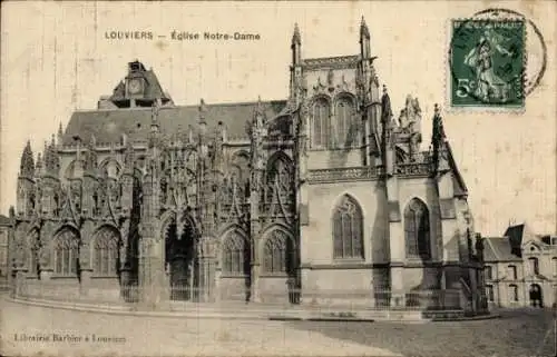 Ak Louviers Eure, Kirche Notre-Dame