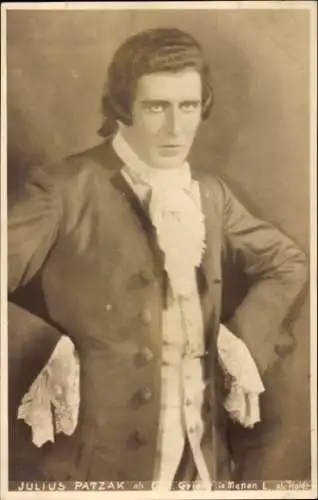 Ak Opernsänger Julius Patzak, Manon, Portrait