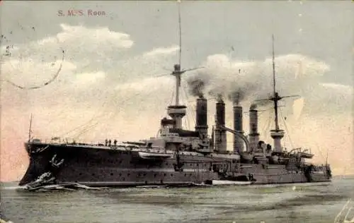 Ak Deutsches Kriegsschiff, SMS Roon, Kaiserliche Marine