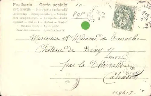 Ak Junge mit Pfeife, Portrait