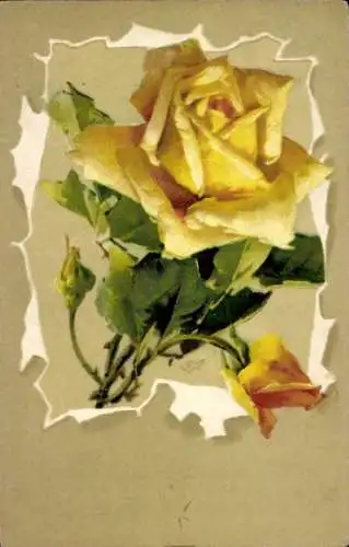 Künstler Ak Klein, Catharina, gelbe Rosen