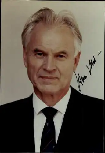 Ak Politiker Hans Modrow, Ministerpräsident der DDR, Portrait, Autogramm