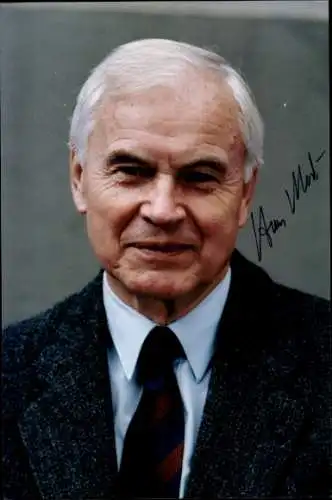 Ak Politiker Hans Modrow, Ministerpräsident der DDR, Portrait, Autogramm
