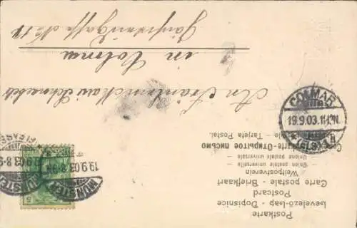 Präge Stoff Litho Kind mit Blumenkorb, Rosen, Tauben