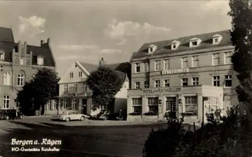 Ak Bergen auf der Insel Rügen, Hotel zum Ratskeller