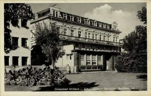 Ak Ostseebad Ahlbeck Heringsdorf auf Usedom, Erholungsheim Deutscher Buchhändler