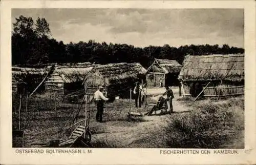 Ak Ostseebad Boltenhagen, Fischerhütten, genannt Kamerun