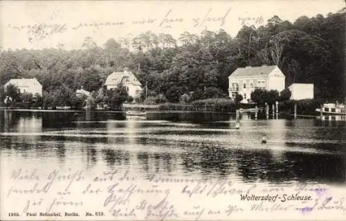 Ak Woltersdorf bei Berlin, Woltersdorfer Schleuse