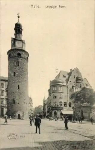 Ak Halle an der Saale, Leipziger Turm