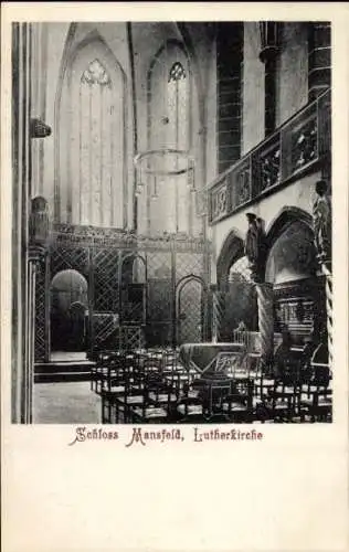 Ak Mansfeld im Harzvorland, Lutherkirche, Innenansicht
