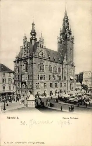 Ak Elberfeld Wuppertal, Neues Rathaus
