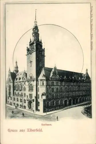 Ak Elberfeld Wuppertal, Rathaus