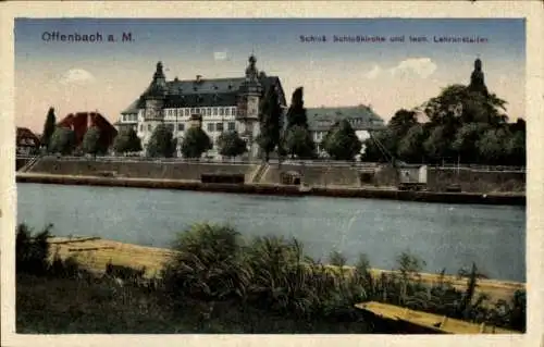Ak Offenbach am Main Hessen, Schloss, Schlosskirche, technische Lehranstalten