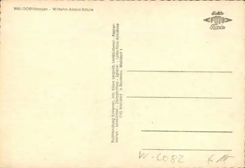 Ak Mörfelden Walldorf in Hessen, Wilhelm-Arnout-Schule