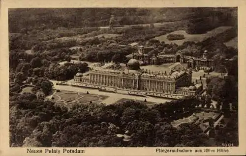 Ak Potsdam, Neues Palais, Fliegeraufnahme