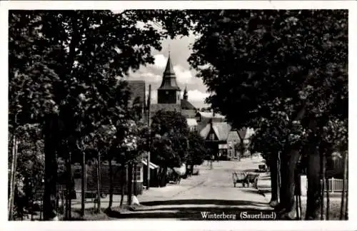 Ak Winterberg im Sauerland, Straßenpartie