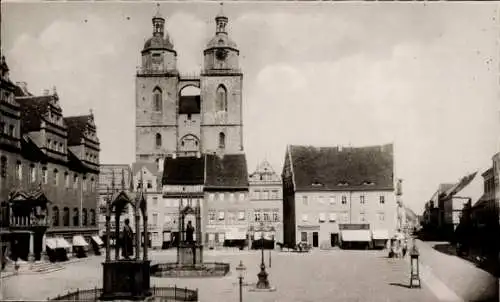 Ak Lutherstadt Wittenberg, Marktplatz, Kirche