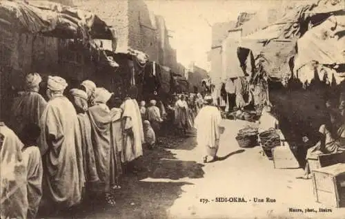 Ak Sidi Okba Algerien, Eine Straße