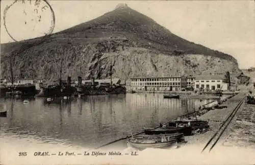 Ak Oran Algerien, Der Hafen, Mobile Verteidigung