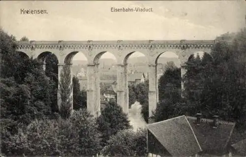Ak Greene Einbeck in Niedersachsen, Eisenbahnviadukt, Panorama