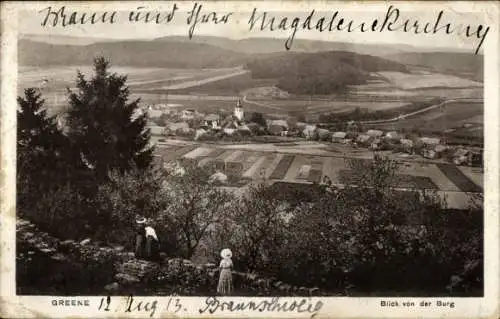 Ak Greene Einbeck in Niedersachsen, Panorama, Blick von der Burg