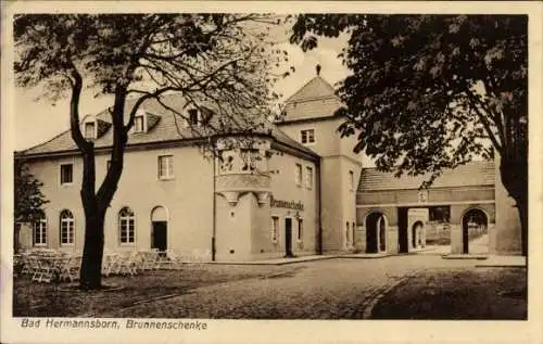 Ak Pömbsen Bad Driburg in Westfalen, Bad Hermannsborn, Brunnenschenke