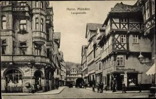 Ak Hann. Münden in Niedersachsen, Langestraße, Buchhandlung