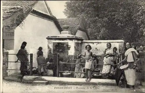 Ak Pondichery Ponducherry Indien, Fontaine de la ville