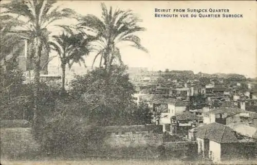 Ak Beirut Beyrouth Libanon, Teilansicht