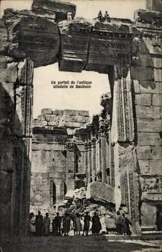 Ak Baalbek Libanon, ein Portal der alten Zitadelle