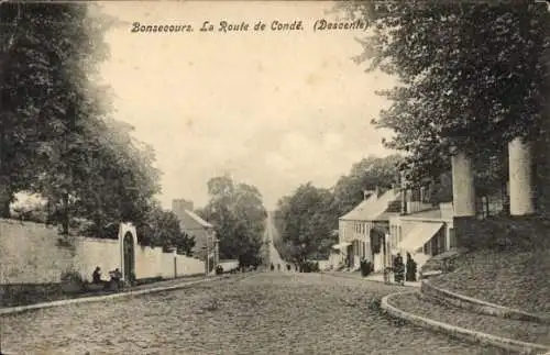 Ak Bon Secours Bonsecours Péruwelz Hennegau, La Route de Condé