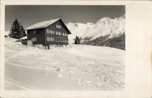 Ak Männedorf Kanton Zürich Schweiz, Ferienheim, Winter