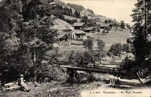 Ak Champéry Kanton Wallis, Petit Paradies