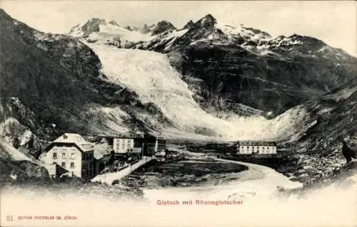 Ak Gletsch Obergoms Kanton Wallis, Rhonegletscher
