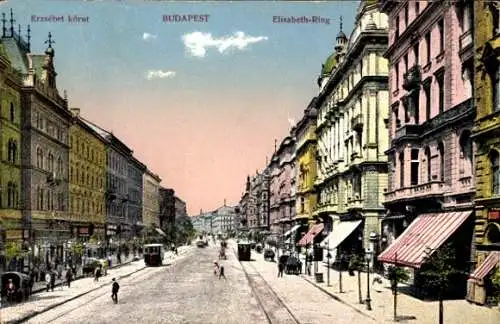 Ak Budapest Ungarn, Elisabeth Ring