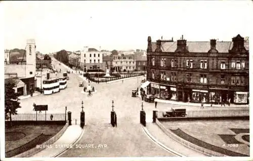 Ak Ayr Schottland, Burns Statue Square