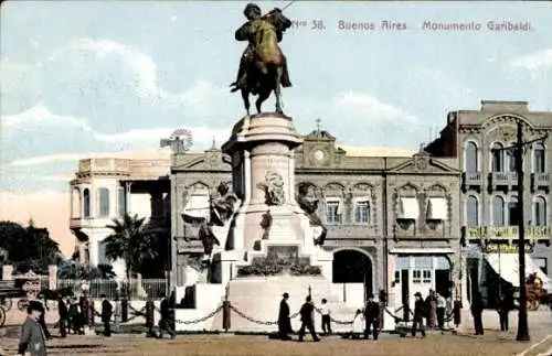 Ak Buenos Aires Argentinien, Garibaldi Denkmal