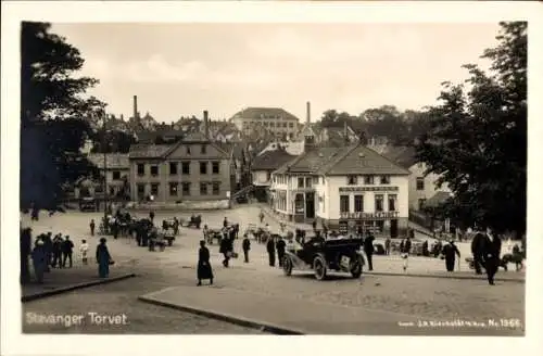 Ak Stavanger Norwegen, Torvet, Straßenpartie