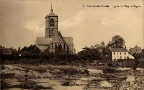 Ak Braine le Comte Wallonien Hennegau, Kirche