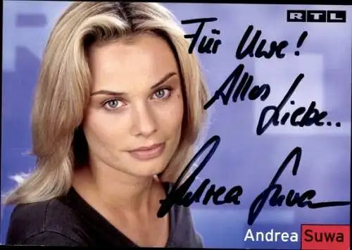 Ak Schauspielerin Andrea Suwa, Portrait, Autogramm, RTL