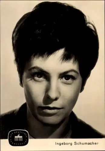 Ak Schauspielerin Ingeborg Schumacher, Portrait, DDR Deutscher Fernsehfunk, Moderatorin