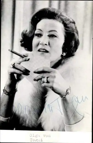 Ak Schauspielerin Olga von Togni, Portrait, Autogramm
