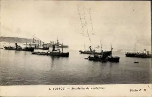 Ak Korfu Griechenland, Trawler-Geschwader