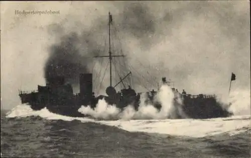 Ak Deutsches Kriegsschiff, Hochsee-Torpedoboot, Kaiserliche Marine