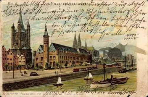 Ak Köln am Rhein, Stapelhaus, St. Martin, Dom
