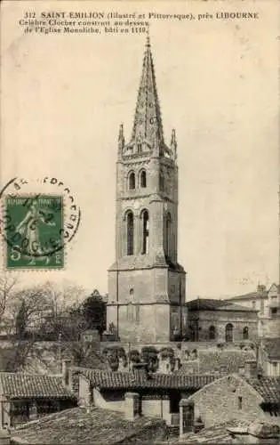 Ak Saint Emilion Gironde, Kirche