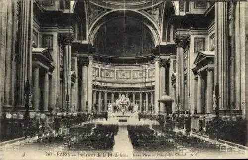 Ak Paris VIII, La Madeleine, Kirche, Innenansicht